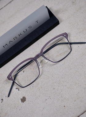 德国眼镜授权markust P1012 644玻璃纤维碳纤维透灰紫色轻质镜框