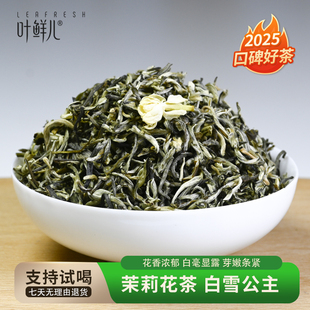 叶鲜儿新茶茉莉花茶白雪公主特级浓香型广西横县手工茶叶花茶香气