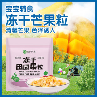 绿千谷FD冻干芒果丁脆原味不加糖台芒泰芒网红口袋装 儿童水果零食