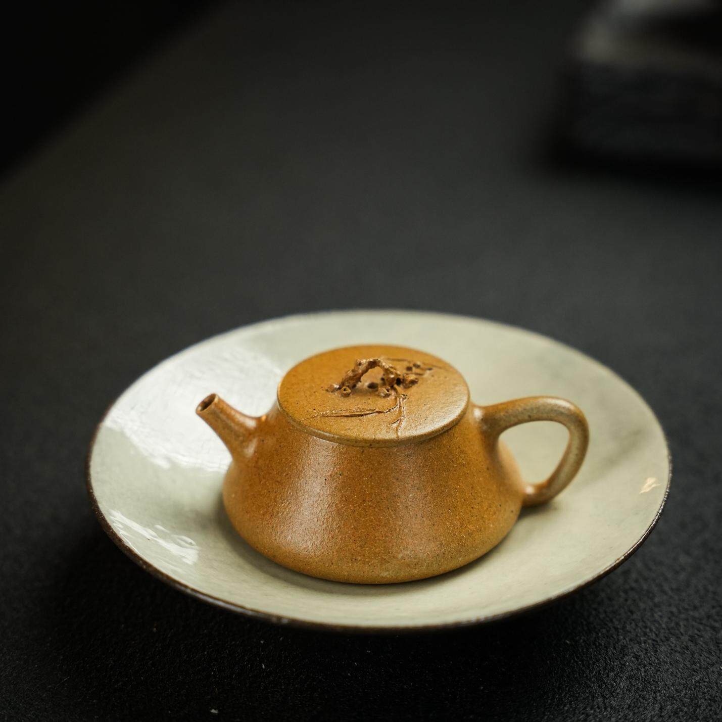 小竹瓢宜兴紫砂壶纯手工原矿黄金段泥古法柴烧功夫茶具家用泡茶壶