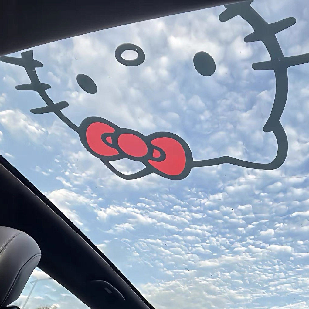 Kitty天窗贴纸墙贴儿童卧室房床头窗贴门贴车窗卡通卡通可爱创意
