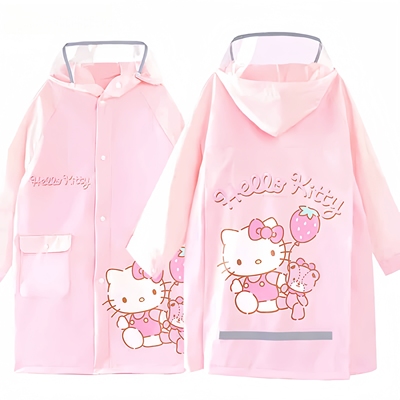 kitty猫儿童雨衣带书包位