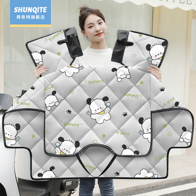 电动车挡风被冬双面防水一体通用防风防雨四季通用新型全包一体式