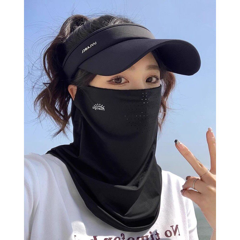 2026新款防晒面罩全脸全脸遮脸遮阳口罩夏季户外骑行透气
