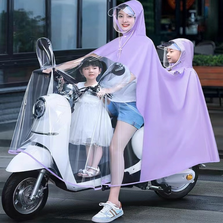 电动车用雨衣2025正流行带小孩新型新款双人2人加厚加大亲子防暴