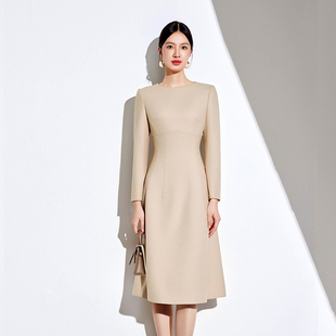 气质女神范高级感正装 2025秋冬新款 连衣裙女中长款 西装 裙子 职业装