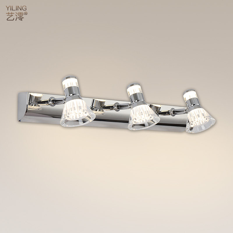 LED镜前灯轻奢简约不锈钢浴室化妆灯免打孔现代多头镜面灯补光灯