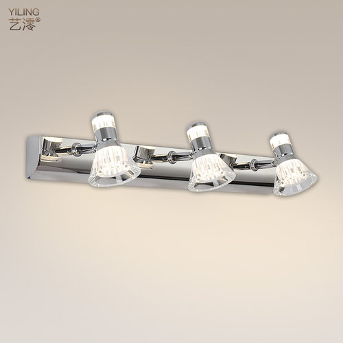 LED镜前灯轻奢简约不锈钢浴室化妆灯免打孔现代多头镜面灯补光灯