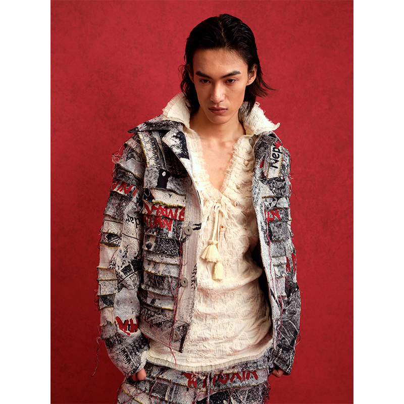 【雅MIYAVI同款】ANGEL CHEN陈安琪 SS25 游牧拼图提花夹克套装
