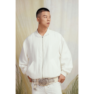 手工盘扣棒球夹克 SS24 ANGEL CHEN陈安琪