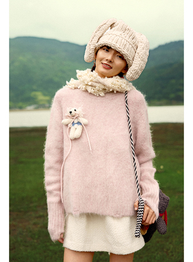 【韦雪同款】ANGEL CHEN陈安琪 AW24 贝灵顿梗手钩拉毛毛衣