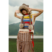 AW24 ANGEL CHEN陈安琪 彩色条纹流苏背心