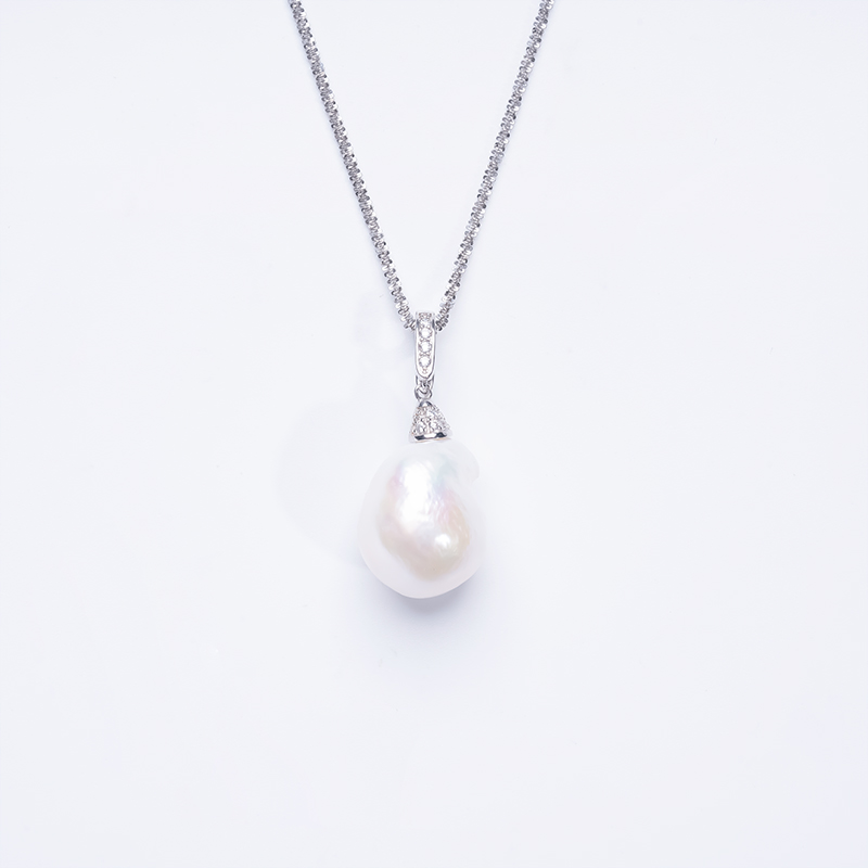 【爱迪生专场】爱迪生珍珠S925银白色巴洛克珍珠吊坠