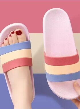 网红凉拖鞋女夏天外穿家用室内居家防滑厚底软底家居塑料洗澡浴室