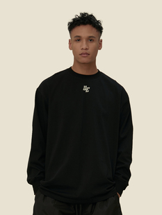 T恤男女 圆领流行休闲字母logo潮牌春秋宽松情侣装 11E 基础色长袖