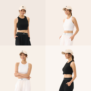 女背心 字母印花休闲运动套装 11E 纯色美式