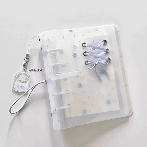 新款m5透明冬日雪花活页手账本