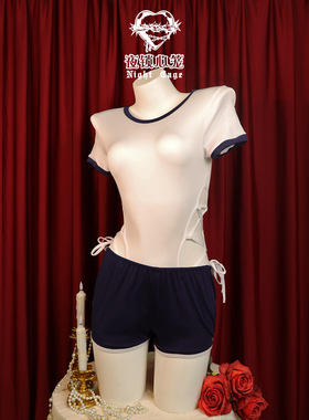 NC夜锁心笼「体操学姐」日系学院风体操制服cosplay学生睡裙qqny