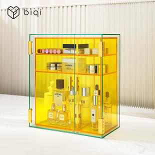 化妆品收纳盒精致防尘轻奢B风收纳箱I亚克力口红护肤品置物架