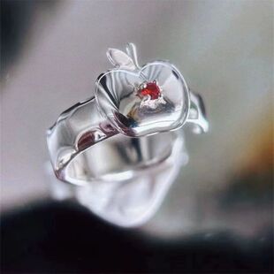 2025新款夏以昼苹果戒指开口可调节动漫周边二次元戒指送生日礼物