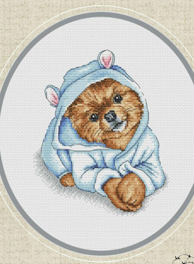 公主绣铺DMC自配套件纯棉线精准印花套件230901可爱的小熊