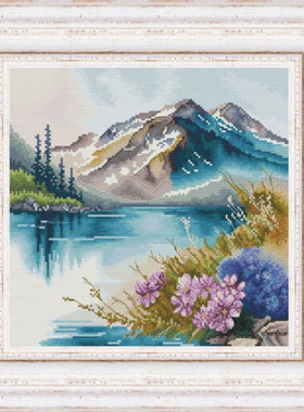公主绣铺DMC自配十字绣纯棉线精准印花套件231225山水风景花朵