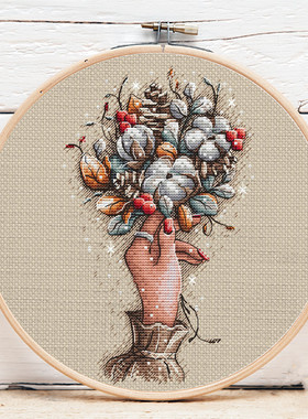 公主绣铺DMC自配套件纯棉线精准印花套件230201冬天的温暖