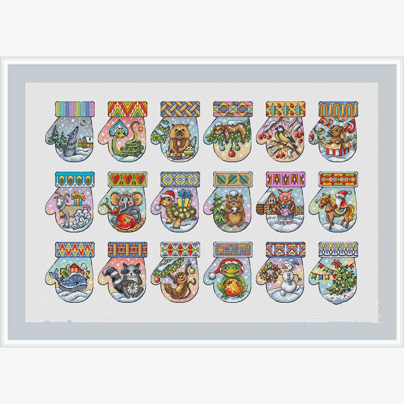 公主绣铺DMC线R线自配十字绣精准印花套件D095手套动物,居家布艺,十字绣套件,淘宝优惠券,粉丝福利购,淘宝优惠卷