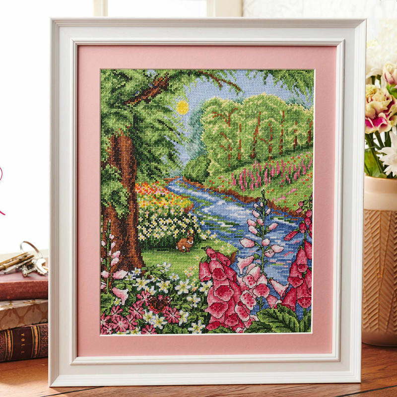 公主绣铺安卡ANC线/DMC线/R线自配套件精准印花套件A081夏季小溪