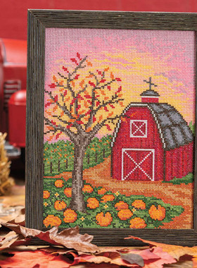 公主绣铺DMC自配十字绣纯棉线精准印花套件送saga240113秋天小屋