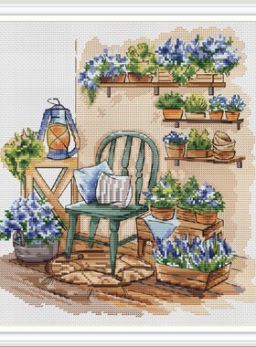 公主绣铺DMC自配套件纯棉线精准印花套件230730花园一角