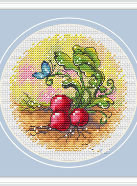 公主绣铺DMC自配套件纯棉线精准印花套件200719红色水萝卜