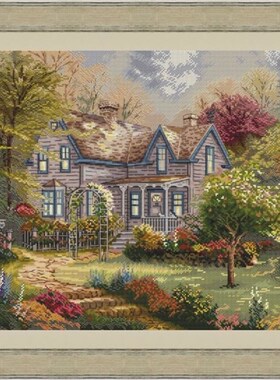 公主绣铺DMC自配套件纯棉线精准印花套件220243花园风景