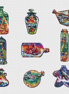 公主绣铺DMC自配套件纯棉线精准印花套件221104漂流瓶