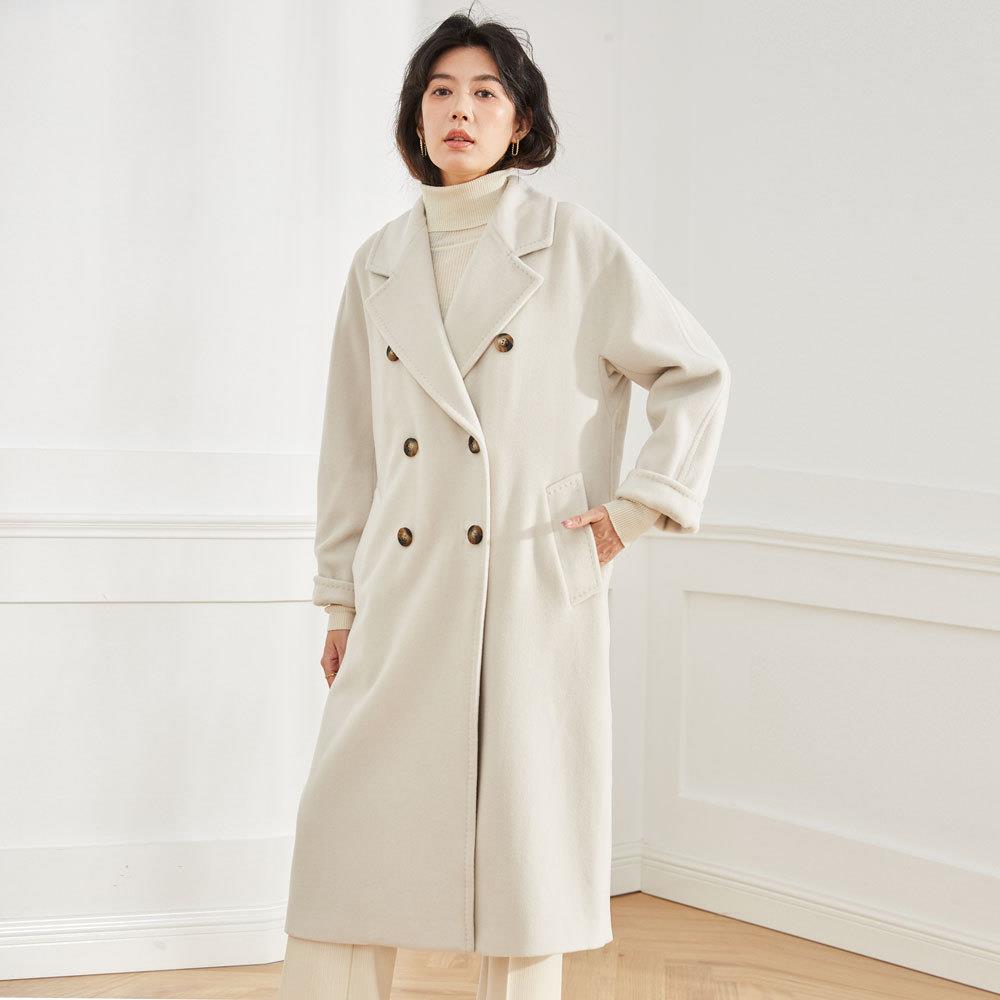 盛宏24冬新M家经典101801立绒宽松女款羊毛中长款大衣外套女13801