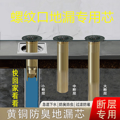 地漏全铜防臭神器加长断层地漏