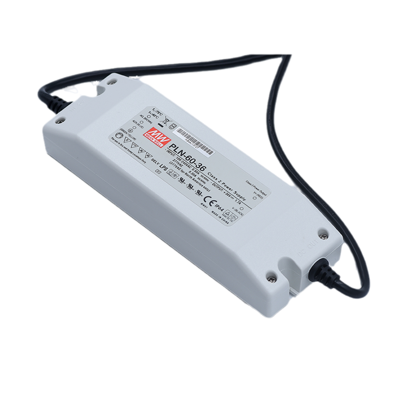 PLN-60-36明纬开关电源36V60W室内PFC可调恒流LED照明防水变压器