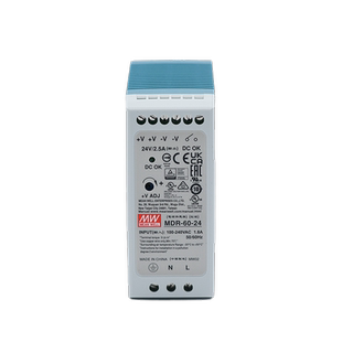 MDR-60-24明纬60W24V2.5A导轨式小体积工业开关电源DR薄塑料外壳