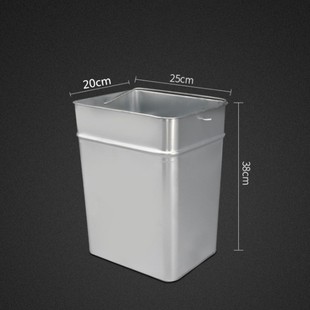 户外家用垃圾桶内桶不锈钢垃圾桶内胆大小桶白铁皮桶客房方形酒u.
