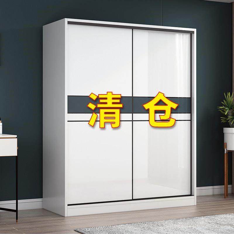 衣柜家用卧室实木简约现代出租房推拉门简易柜子儿童经济型衣橱59