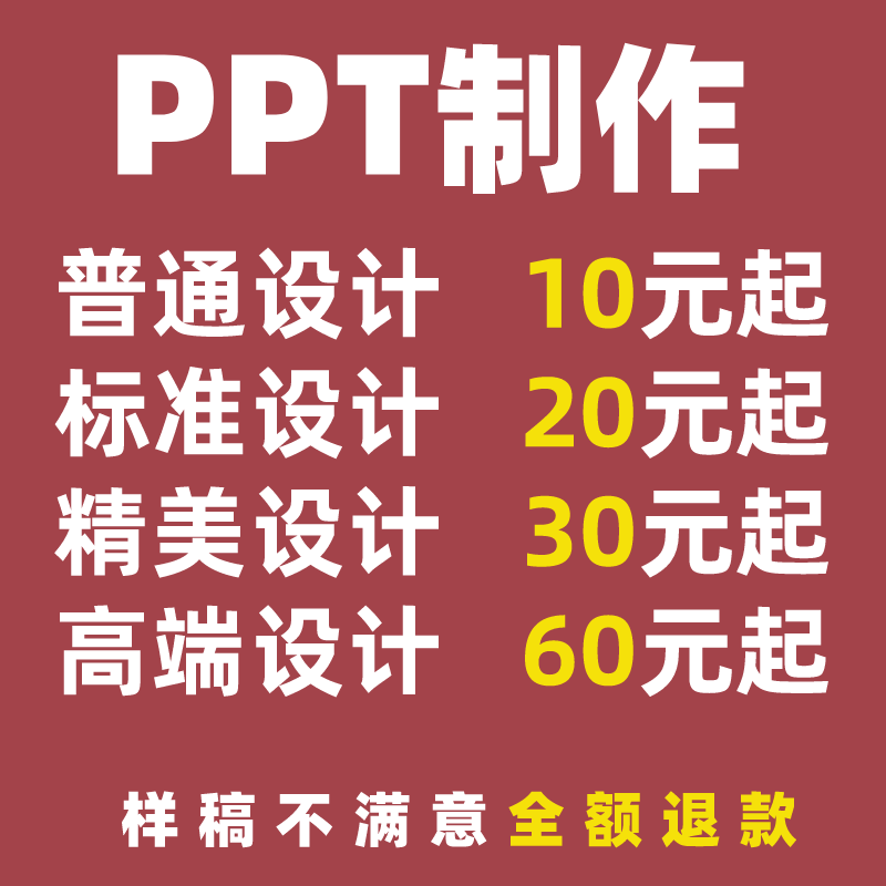 PPT代做精美课件制作定制美化设计排版修改述职年终销售总结帮做