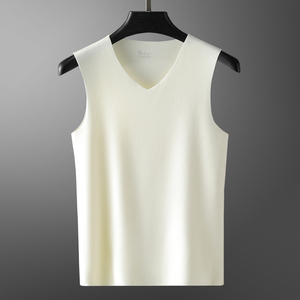 羽毛蛋白保暖背心男士秋季新款加厚磨毛坎肩打底上衣德绒无痕内衣