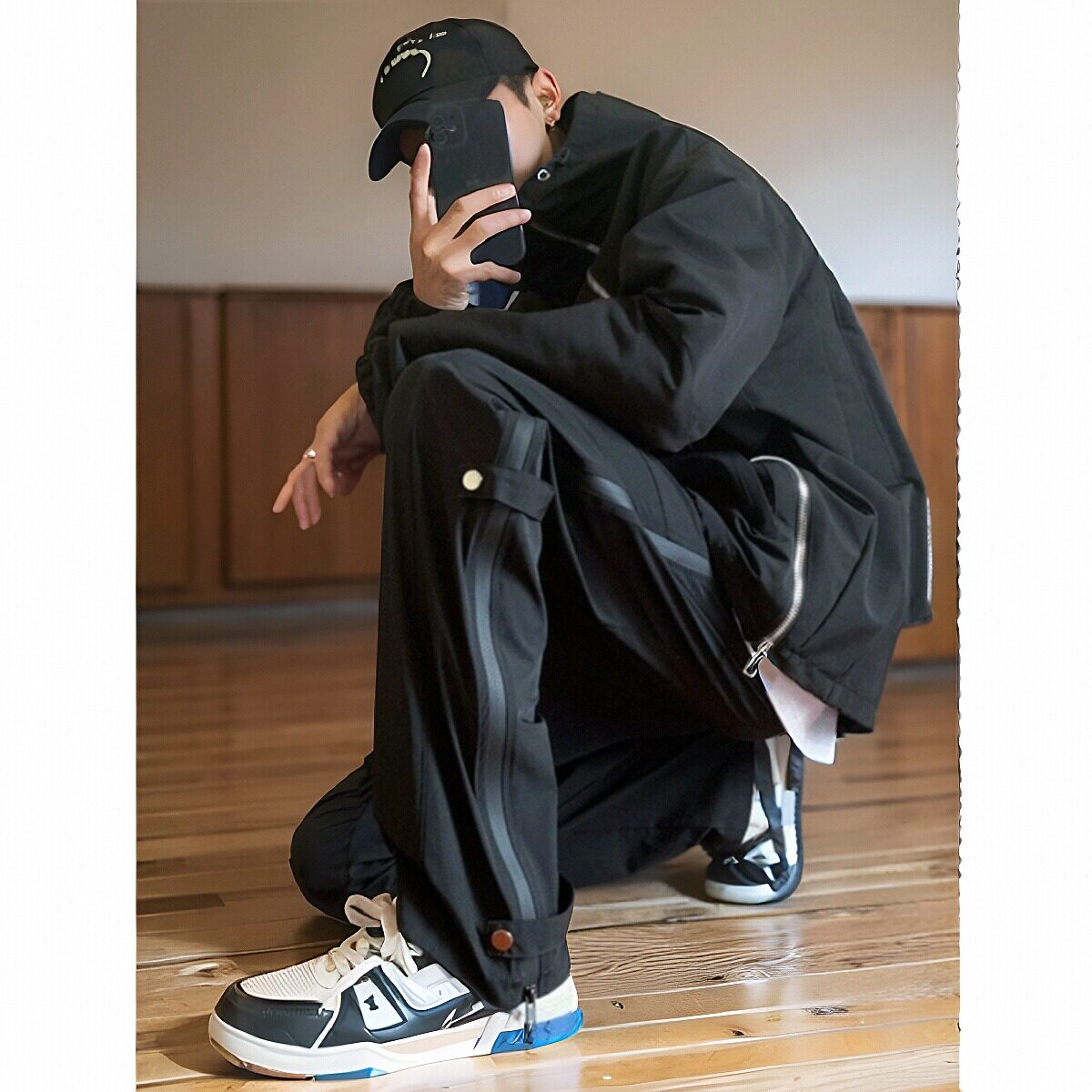 机能冲锋裤男款夏季2026新款登山裤美式工装运动高街直筒休闲裤子