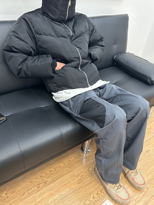 07QWER 春秋户外冲锋裤美式小众机能裤修身直筒大口袋厚款长裤