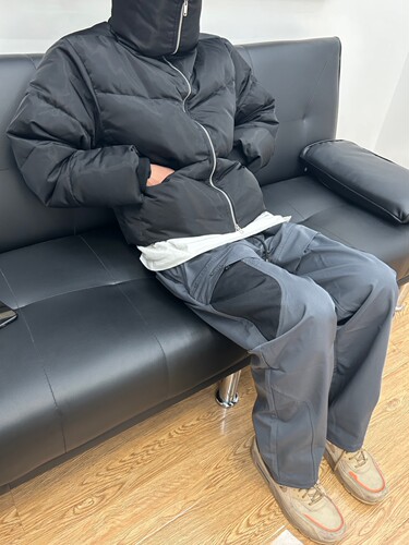 07QWER 春秋户外冲锋裤美式小众机能裤修身直筒大口袋厚款长裤