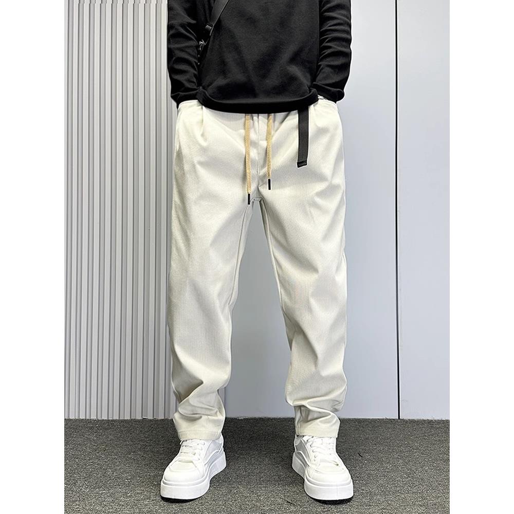 夏季休闲裤男士新款宽松直筒裤子美式痞帅百搭哈伦裤韩版工装裤潮