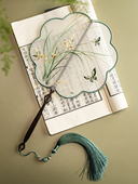 筛月刺绣手工双面团扇苏绣扇子古风汉服新娘扇新中式 绣花明制宫扇