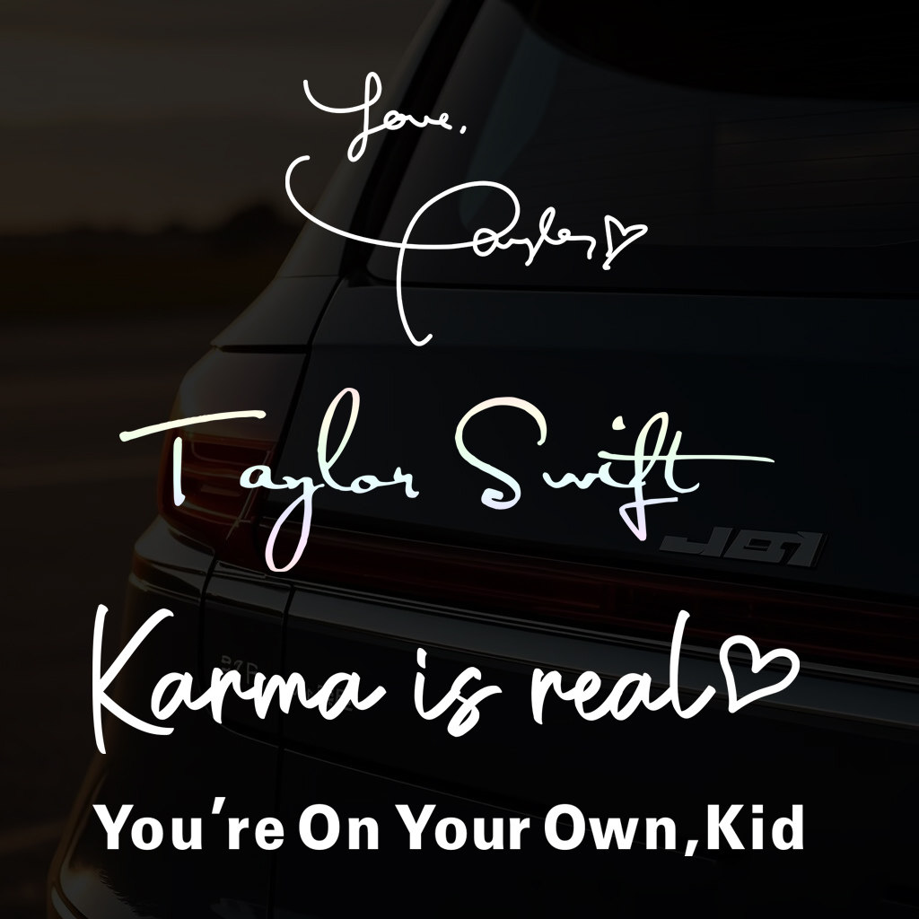 泰勒斯威夫特Karma is real汽车TaylorSwift霉霉TS签名歌词车贴纸,汽车用品/电子/清洗/改装,汽车装饰贴/反光贴,淘宝优惠券,粉丝福利购,淘宝优惠卷