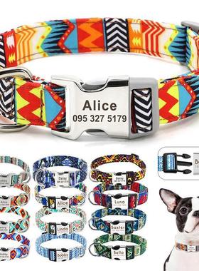 狗Dog Collar Name ID Pet Tags Puppy Cat Nameplate ID Collars