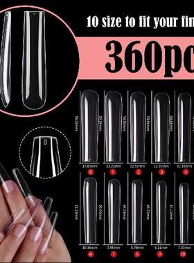 360Pcs Set Fake Nail Tips Polish Extension Fingernail